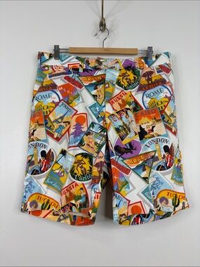 Loudmouth Golf Shorts Mens 36 x 10 Colorful Postcard Print Retro Pin Up Calendar